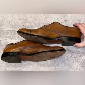 Allen Edmonds Fifth Avenue Walnut Brown Punch Cap Toe Toe Oxford Dress Shoes 11 Allen Edmonds Fifth Avenue Cap Toe Shoes - YouTube main image 4